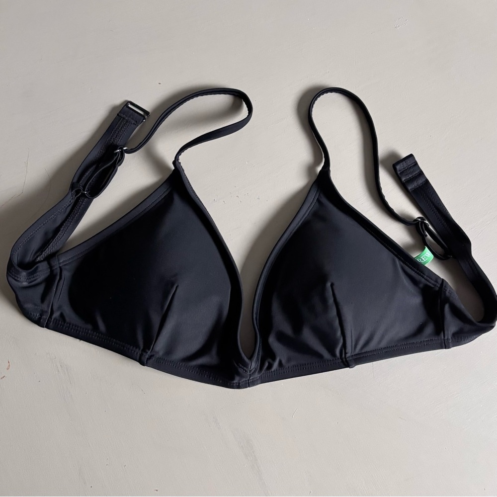 J. Crew No Tie Triangle Cup Sleek French Bikini Top - Picture 3 of 9